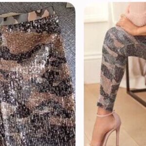 Venus Camo Sequin Stretch Pants